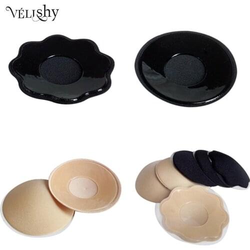 1Pair Sexy Silicone Nipple Cover Pad Reusable Self Adhesive Silicone Bra Breast Pads Strapless Bra Chest Paste Bra Accessories