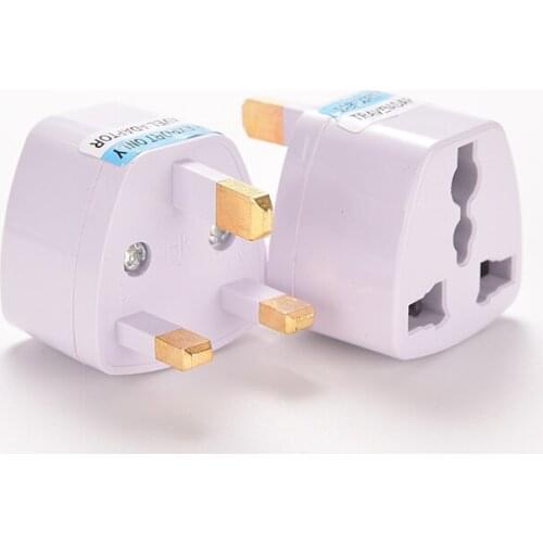 1 PC Universal AU EU to UK AC Power Plug Travel Wall Adapter Converter White GB