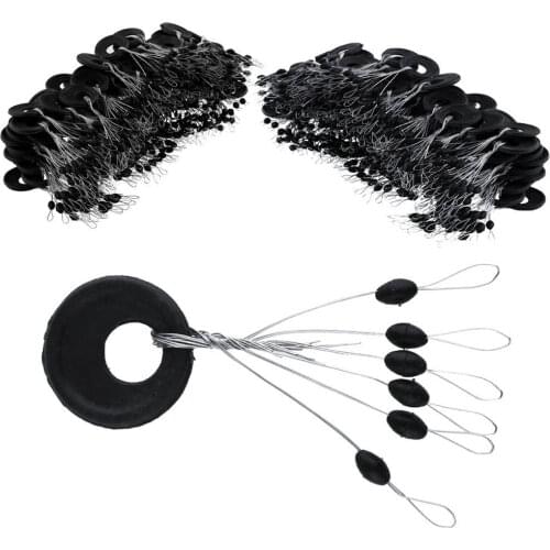 10-200 Sets Highly Commend S M L Black Rubber Space Beans Oval Stopper Fishing Bobber Float Catfish Flotador Fishing Float