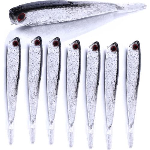 10pcs/lot Soft Lure 3.6g Silicone Swimbaits isca Artificial Worm Soft Bait Fish Wobblers Bass Carp Flying Fishing Lure
