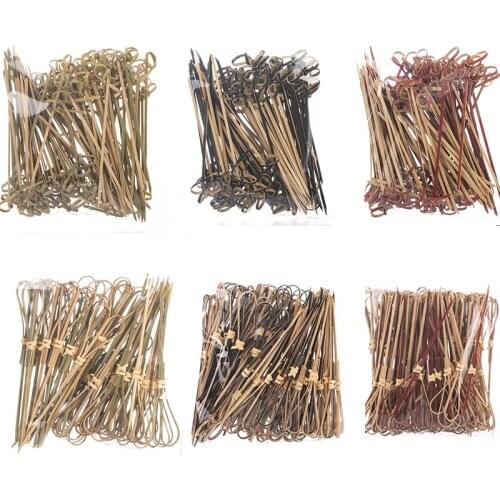 100PCS Bamboo Fruit Picks Cocktail Decoration Toothpicks Salad Sandwich Buffet Desserts Aperitif Cocktail Sticks Decoration