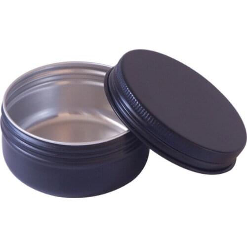 100pcs/lot Free shipping 30g black color aluminum tins, 30ml aluminum jars for cosmetics, candle, cream, mask, bath salt zkh118