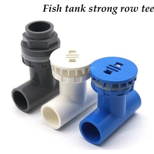 2pcs/lot ID 20mm T Style PVC Pipe Connector Aquarium Fish Tank Drain Pipe Joint Home Garden DIY Water Supply Tube Drainage Parts