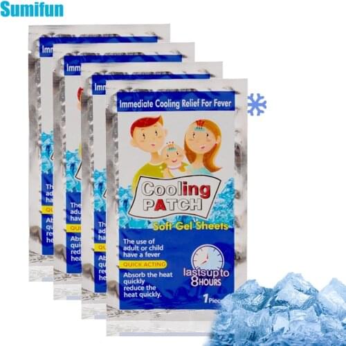 9/20bags Ice Gel Cooling Patches Baby Fever Down Medical Plaster Migraine Headache Pain Patch Pads Lower Temperature C1591