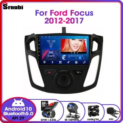 Android 10.0 For Ford Focus 2012-2017 Car Radio Multimedia Player GPS Navigation DVD MP5 4G Split Screen With Frame 2 Din IPS