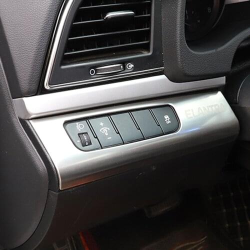 Car Fog Lights Switch Cover Trim Interior Frame Decoration Stickers for Hyundai Elantra 2016 2017 2018 2019 2020 Accessories