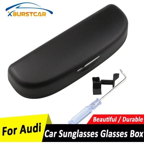 Car Sunglasses Glasses Holder Case for Audi A3 A4 B6 B8 A6 C6 80 B5 B7 A5 Q5 Q7 TT 8P 100 8L C7 8V A1 S3 Q3 A8 B9 A7 2012 - 2020