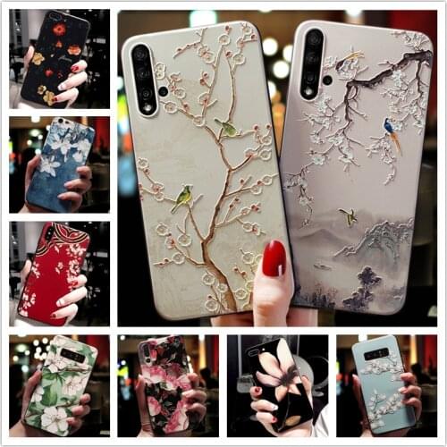 For Xiaomi Mi A3 Case 3D Flower Emboss Silicone Phone Cases For Xiaomi Mi 9 9se Poco X2 9t pro Cover Redmi 7 Soft mi9t MI 9 Lite