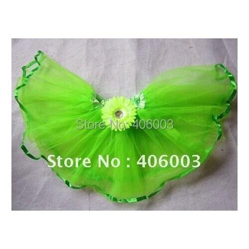 Ribbon 2layer flower tutu skirt Party girls tutu 7color stock
