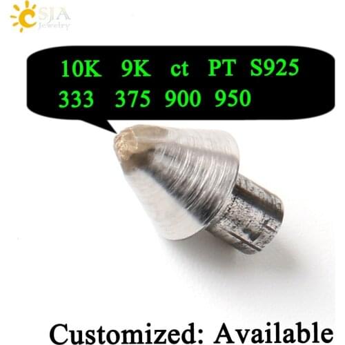 CSJA Small Size Cone Stamp Mold 10K 9K ct PT 375 333 900 950 S925 for Men Women Ring Bangle Making Tool Mark Numbers E540