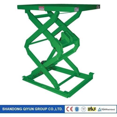 Qiyun Customized Lifting Platform Height 1.5m Loading Weight 1 Ton Remote Control Hydraulic Stationary Scissor Lift