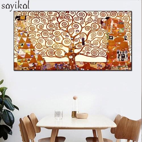 Canvas Painting Poster Gustav Klimt Life Of Tree Painting On The Wall Classical Portrait Wall Art Canvas Prints Picture Decor
