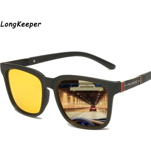 Classic Night Vision Sunglasses Men Polarized Yellow Lens Gafas Anti-glare Car Driving Sun Glasses Male Goggles UV400 Oculos