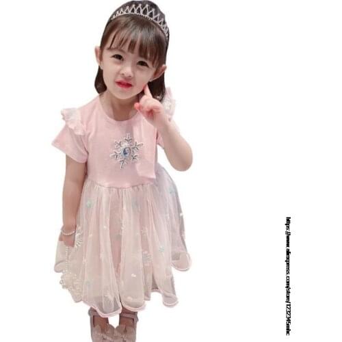 Disney Summer dress for Girls Frozen Elsa Childrens Beach Sundress Teenage Dress family look girls Long Dresses kids clothes
