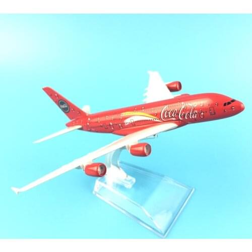 AIR PASSENGER PLANE COLA A380 AIRCRAFT MODEL MODEL PLANE SIMULATION 16CM ALLOY CHRISTMAS TOYS GIFTS CHILDREN