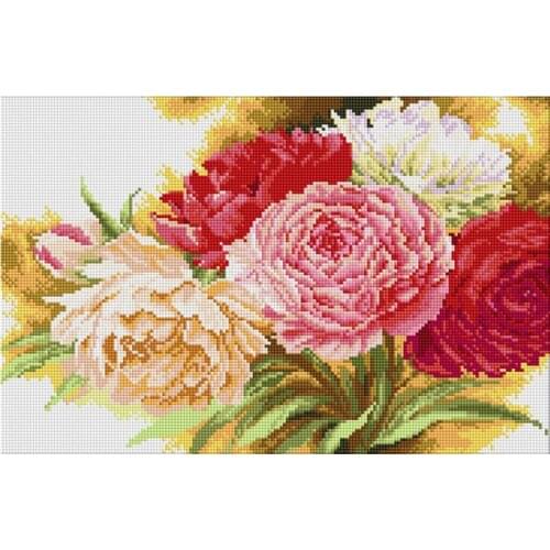 Flowers Diamond Painting Cross Stitch Kits Diamond Embroidery Full Square Resin Diamond Mosaic Home Decoration Gift H3700