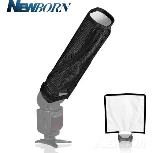 New Foldable Speedlight Reflector Snoot Sealed Flash Softbox Diffuser Bender Size L