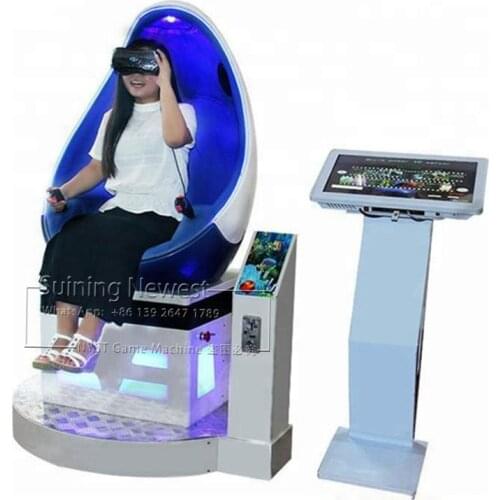 One Player 9D VR Amusement Park Equipment Interactive Virtual Reality 9DVR Simulator Egg Chair Cinema Movie Arcade Game Machine