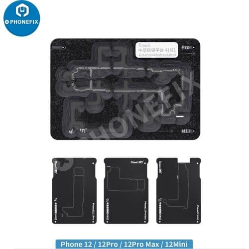 QianLi Middle Frame Reballing Platform BGA Reballing Stencil for iPhone X XS XSMAX 11 Pro Max Motherboard Tin Planting Table