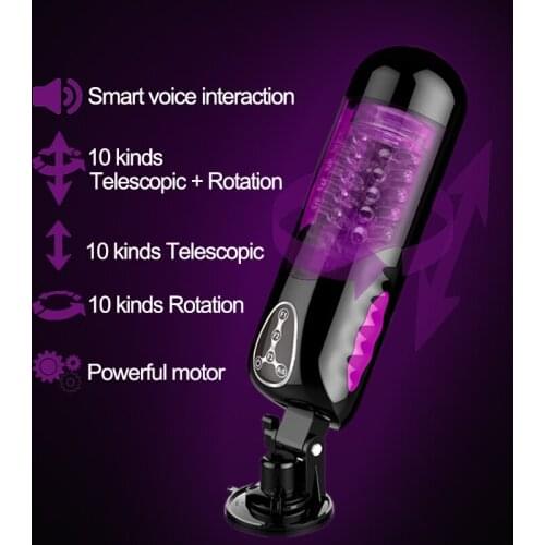 Piston Masturbators Sex Toys for Men Automatic Adults Vibrator 10 Kind Rotation Telescopic Smart Voice Electric Male Masturbator