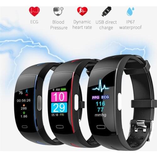 P3PLUS Smart Band Support ECG+PPG Blood Pressure Heart rate Monitoring waterpoof Pedometer Sports Fitness Bracelet Tracker Watch