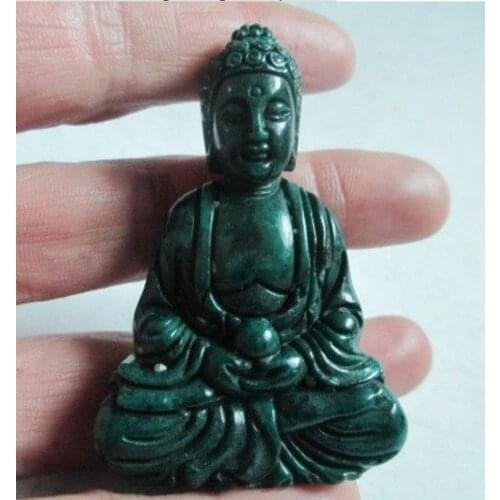 2pc Chinese natural jade handmade the statue of buddha statue shipping free
