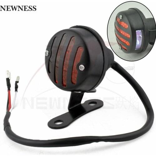 Motorcycle LED Tail Light Rear Lamp Number Plate Light Brake Stop Light Bracket For Harley Triumph Custom Bobber Cafe Racer