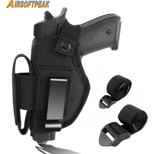 Concealed Carry Pistol Holster IWB OWB Car Gun Holster with 2 Strap Mounts Right Left Hand Draw Holster for Gun Glock Ruger LCP