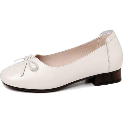 Square-Toe And Square-Heel Shallow-Mouth Single Shoes, Bow-Knot Decoration Set Foot Solid Color WomenS Shoes, Waterproof Platfo