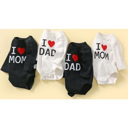 Spring Baby Bodysuits Boys Autumn Girls Pure Cotton Infants Long Sleeve Black White Outfit O-neck Clothes For Newborn 0-24m 2021