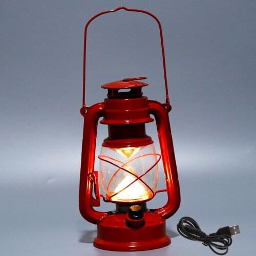 Vintage LED Lantern with Battery Operated Rechargeable Lamp for Caming /Outdoor /Emergency /Adventures