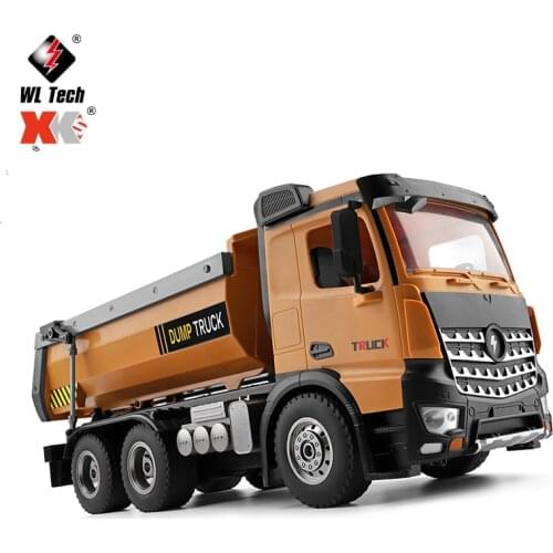 Wltoys 14600 1:14 4WD RC Car Remote Control 2.4G Radio Control RC Car Toy Dirt Dump Truck Engineering Series Load Dump Truck Toy