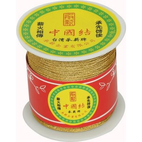 1mm 60yard/roll TOP-LEVEL Gold line line Cord Red Line Braided Cord Strand Chinese Knot Tassel Line