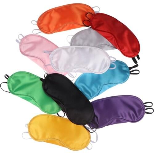 1pcs Portable Eye Cover Silk Sleep Eye Mask Sleeping Padded Shade Patch Eyemask Blindfolds Unisex Travel Relax Rest