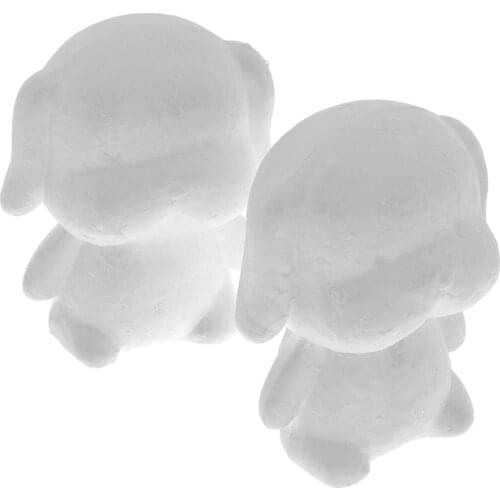 2Pcs Dog Shaped Modelling Foam Craft Polystyrene Styrofoam Decor Ornament