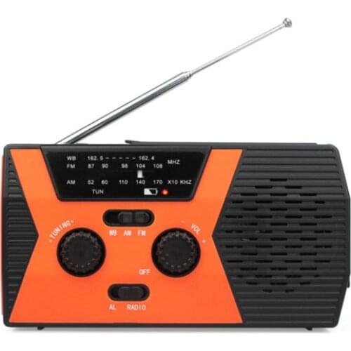 AM/FM & NOAA Emergency Radio Hand Crank Radio with Flashlight for SOS Emergency Portable Solar Radios Self Powered AM/FM Radio