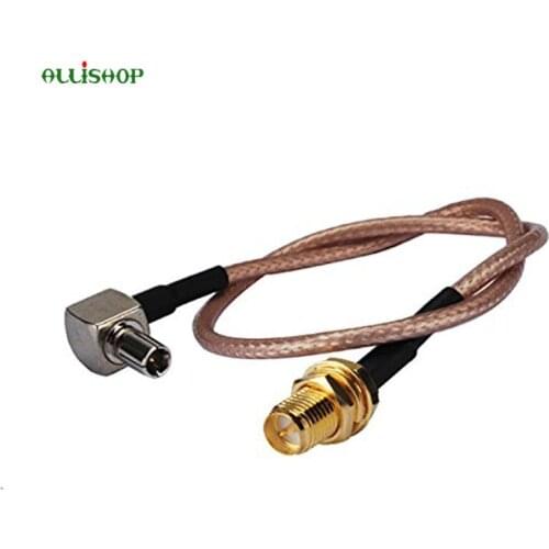 ALLiSHOP Pigtail adapter cable RP SMA-female brooches plug to ts9 RG136 connector for USB surfsticks UMTS and LTE wifi router