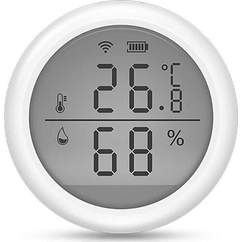 TOP WiFi Smart Thermometer Hygrometer Wireless Temperature & Humidity Sensor Work with Tuya Alexa Google Assistant for Home