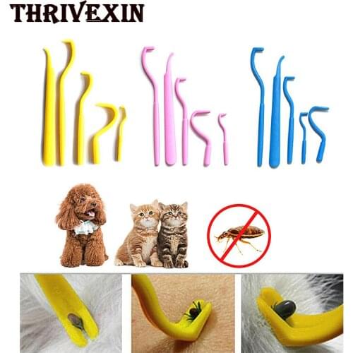 Fleas Lice Twister Hook Tools Dog Cat Pet Cleaner Pet Supplies Tick Remover Tool Tweezers Puppies Dog Grooming Accessories Set
