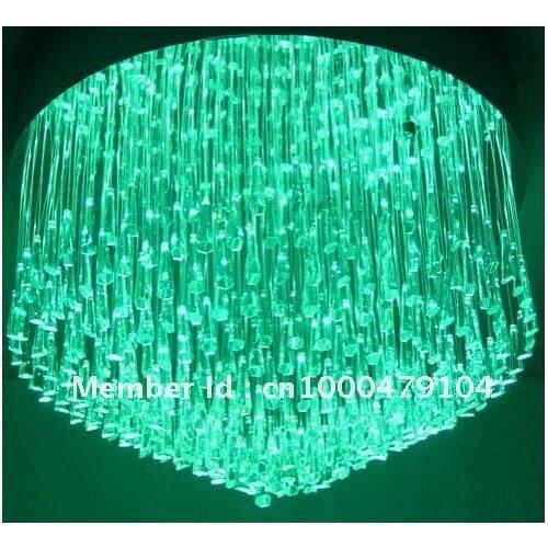 Side glow optic fiber chandelier, pmma fiber 0.75 with twinkle effect, and crystal. with 13 color, remote turn on and off