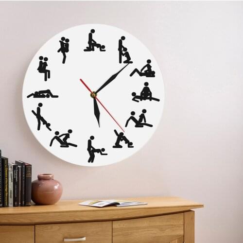 Sex Position Wall Hanging Clock Modern Living Room Decor Wall Clock for Adults Room Bedroom Silent Quartz Wall Watch