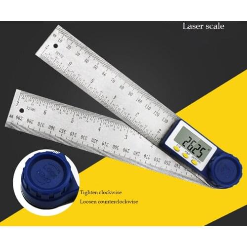 Digital Angle Ruler 0-200mm Stainless Steel Electronic Protractor Inclinometer Goniometer High Precision Angle Measuring Ruler