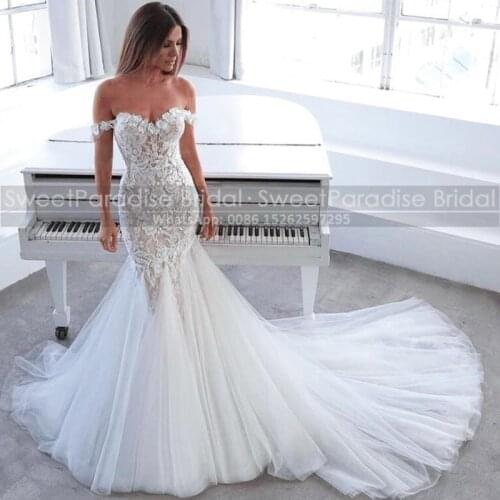 EVERFEAG Mermaid Silhouette Wedding Dresses