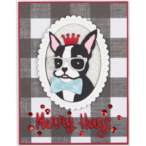 Animal dog with crown die cut model metal cutting dies Scrapbook knife mould blade punch stencils die cutter metal