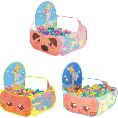 Play Tent Cartoon Ball Pit Pool Portable Foldable Children Outdoor Indoor Sports Educational Toy With Basket For Kids Toy Tents