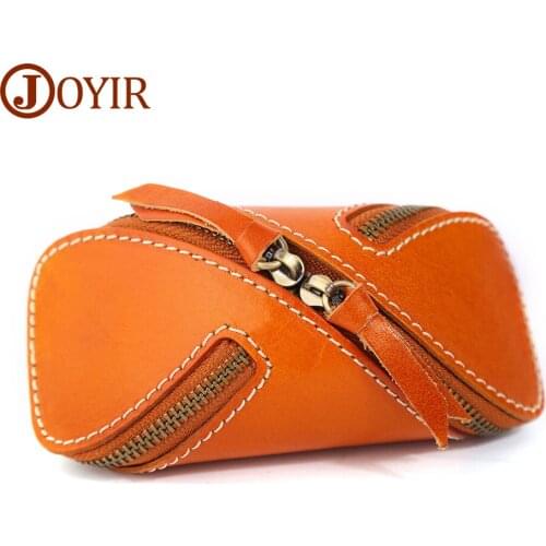 JOYIR Men Genuine Cow Leather Bag Car Key Wallets Fashion Women Housekeeper Holders Keychain Key Case Keys Pouch Unisex 2021
