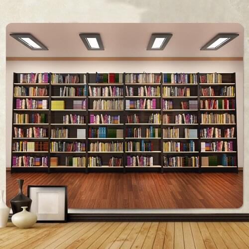 Bookshelf Home Art Large Size Tapestry Background Cloth Bohemian Decorative Tapestry Hippie Yoga Mat Sheet Sofa Blanket
