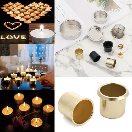 1Pc Metal Candle Cups Tapered Wax Candles Candle Craft for Home, Party Event,Weddings &Valentines Day Decoration