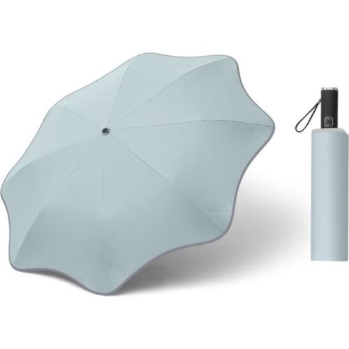 Fashion Compact Folding Coating Umbrella Both Sun & Rain 3-fold Auto Open/Close Design with Round Corner 8-Rib parapluie зонтик