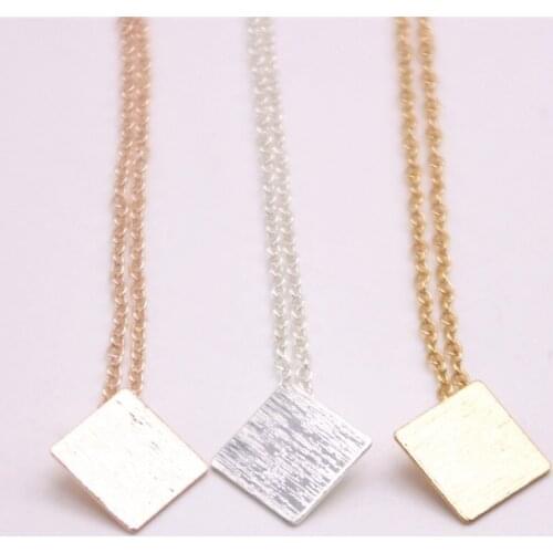 Trendy Square Pendant designed Geometrical element necklace for girls the to women